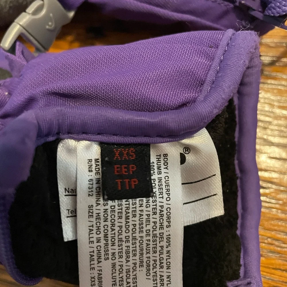 Head Kids Purple Mittens with Pink Trim